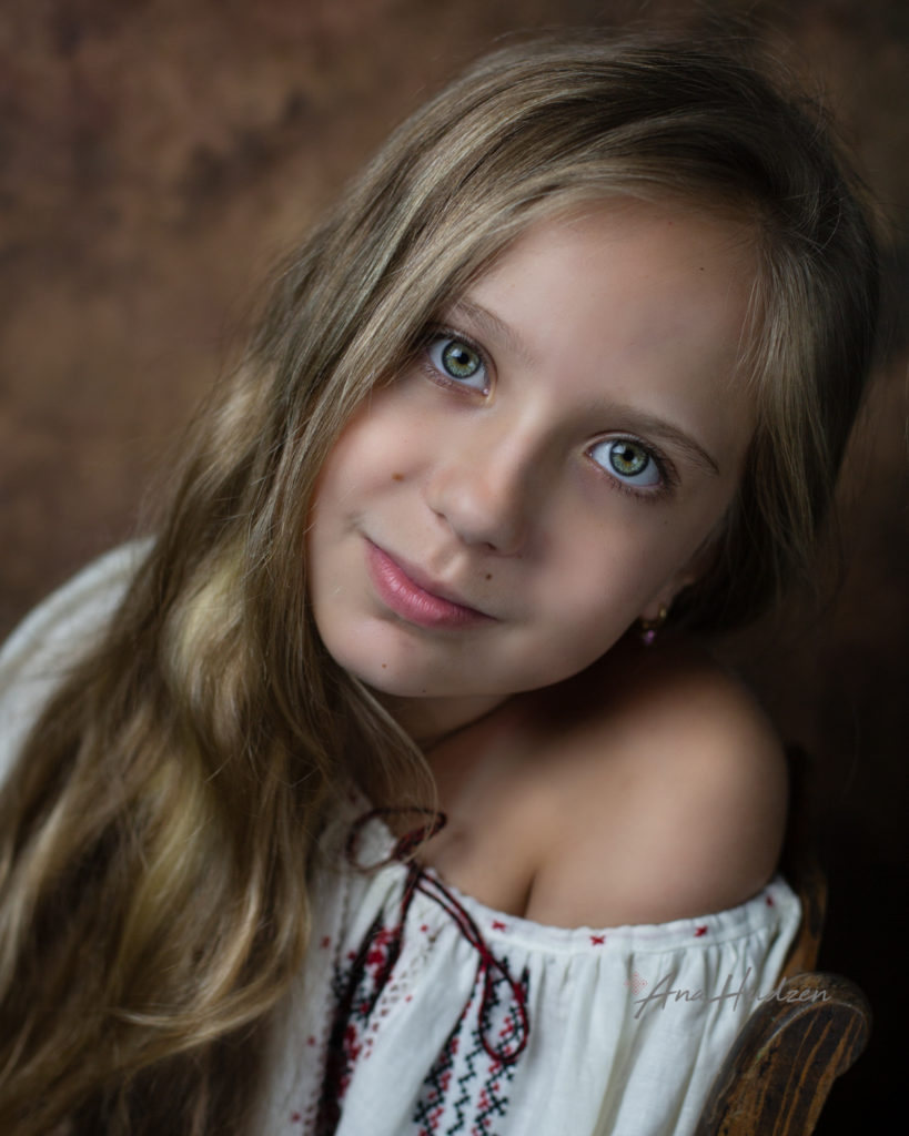 Ukrainian girl portrait in vyshivanka national robe classic soul child portrait Farmington CT