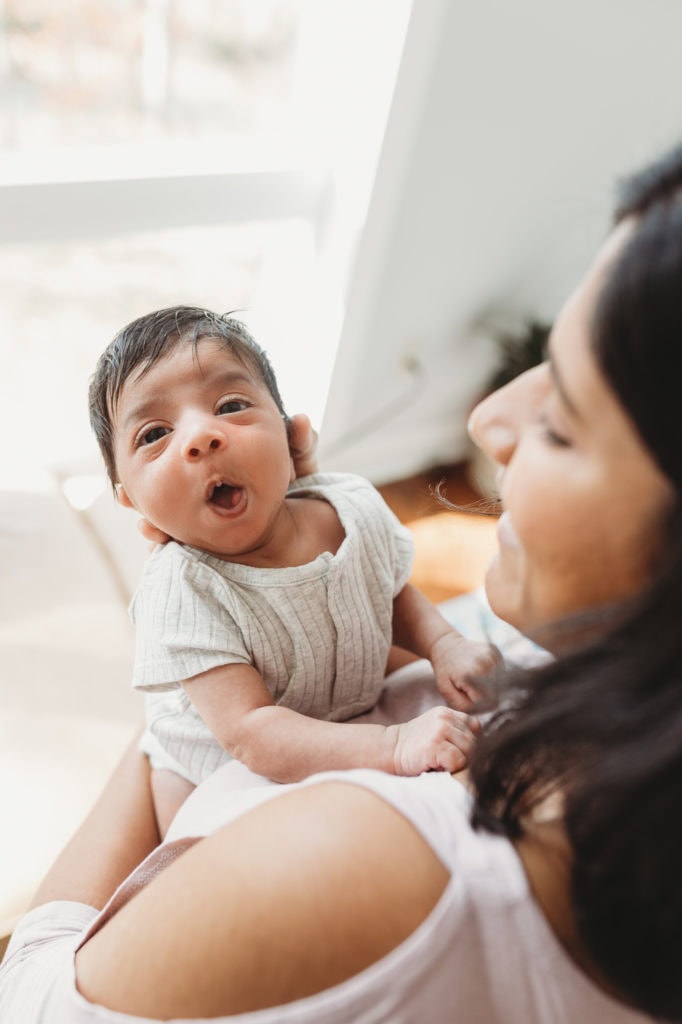 Newborn baby funny face photography