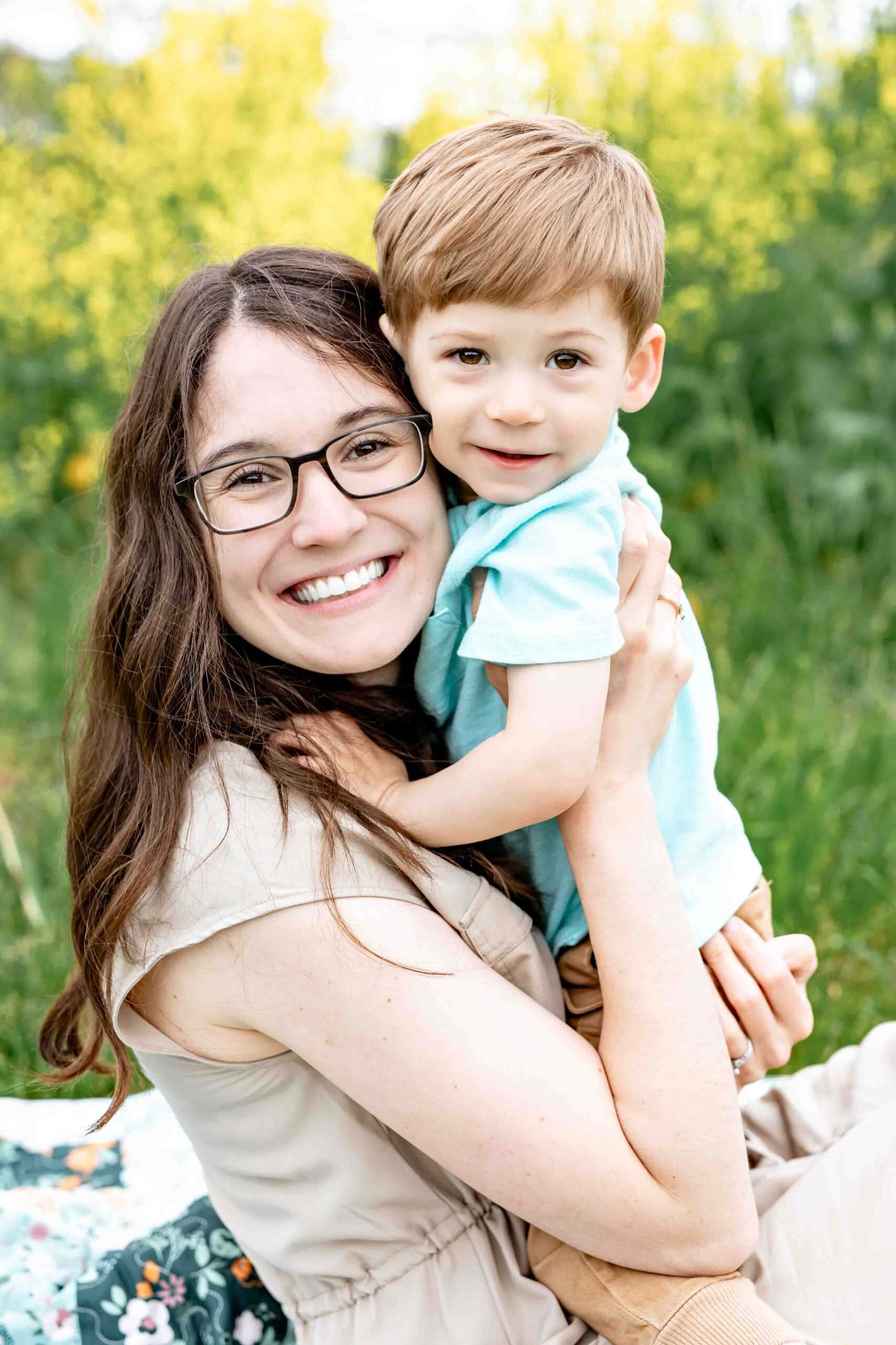 Spring MINI Session in Avon CT mother holding her toddler son