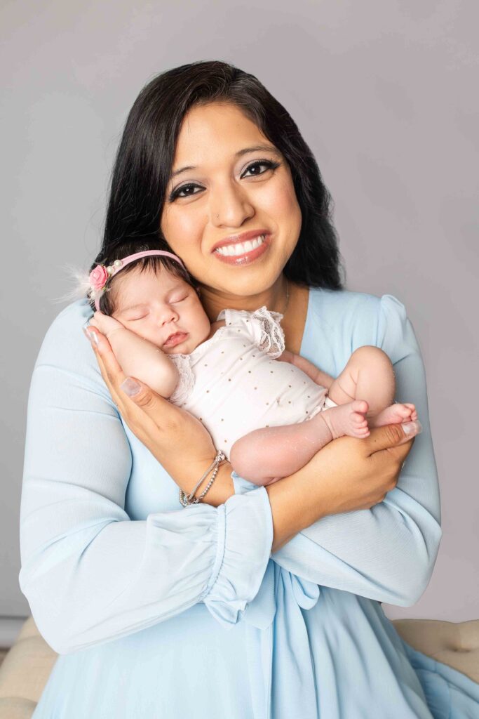 studio newborn photoshoot done by newborn photographer in Farmington ct