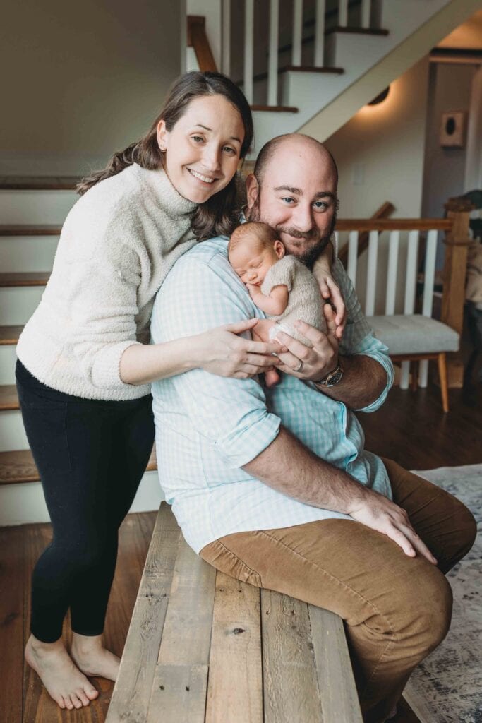 home newborn photoshoot done by a newborn photographer in Avon CT
