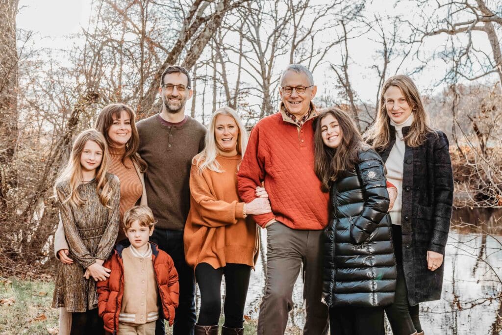Extended Family photoshoot Litchfield CT, Thanksgiving photoshoot for the whole family, multigenerational photoshoot in Farmington CT, what to wear for a Thanksgiving photoshoot